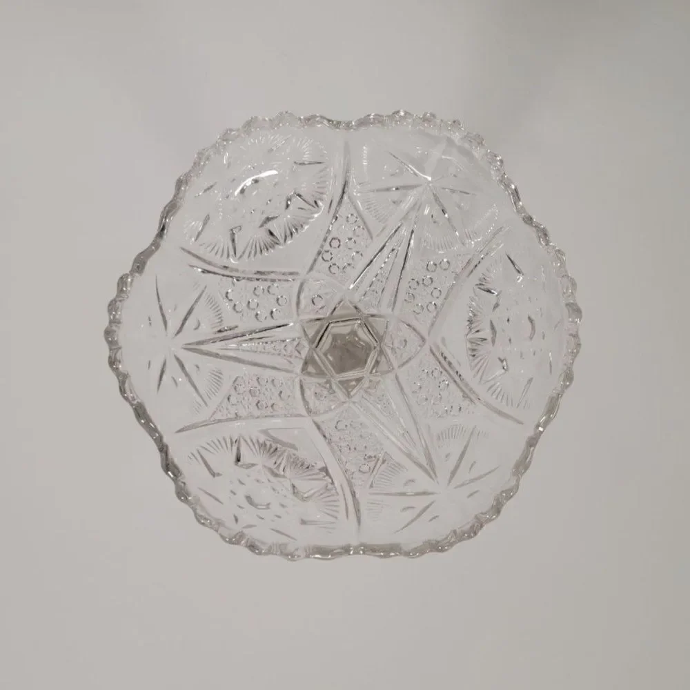 Vintage Tall Pressed Glass Candy Dish